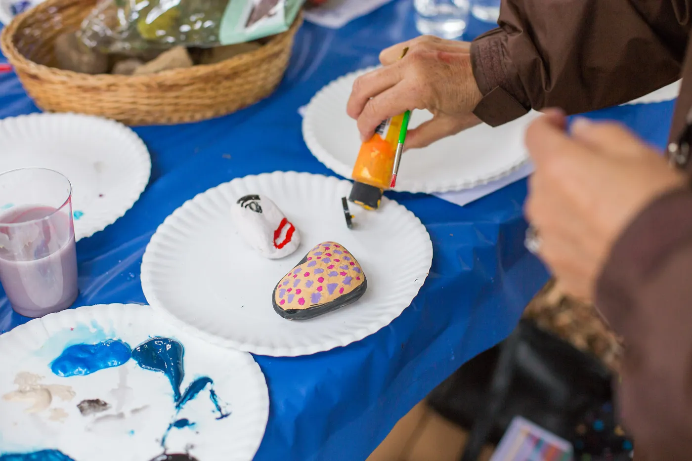 Members Picnic 2016, Day 2, pet rock painting activity