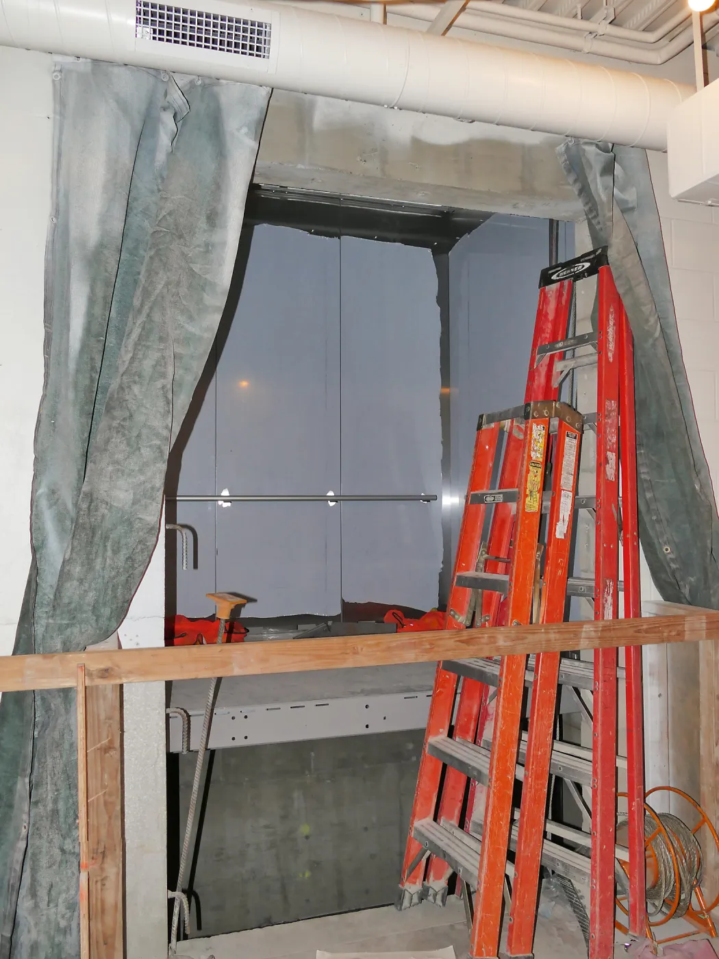 Pritzlaff Conservation Center Construction, elevator installation