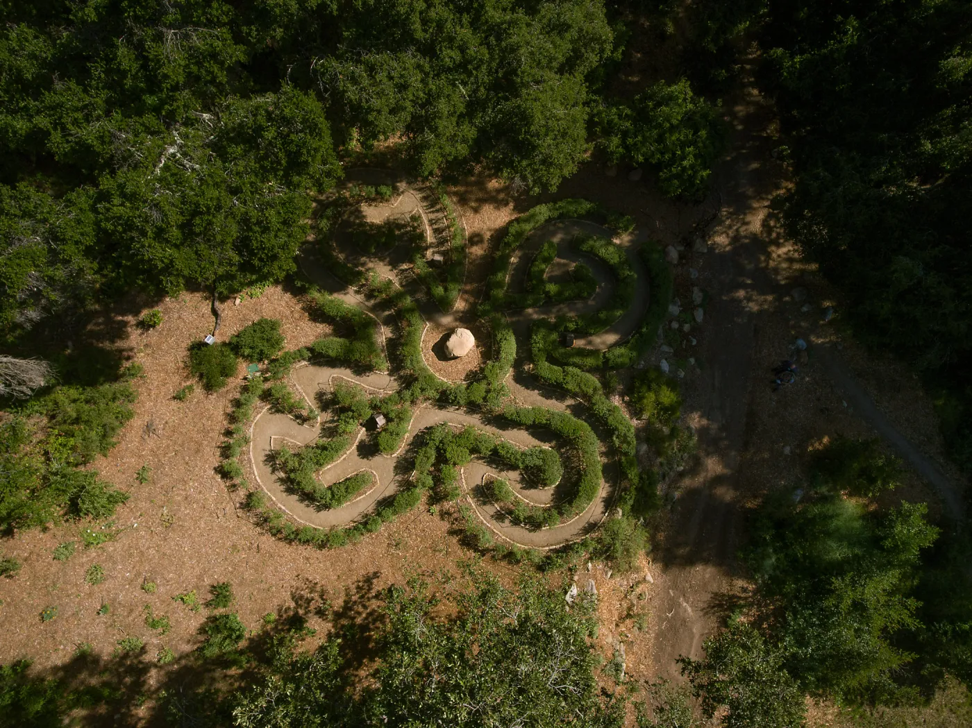 Aerial view of Centennial Maze