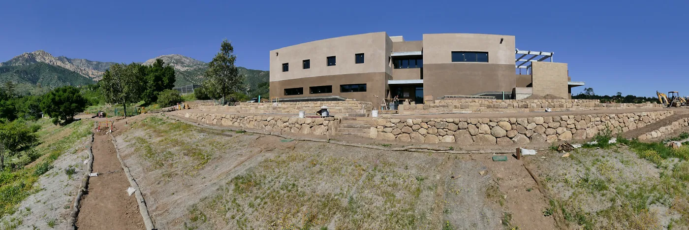 Pritzlaff Conservation Center Construction, panorama of west face