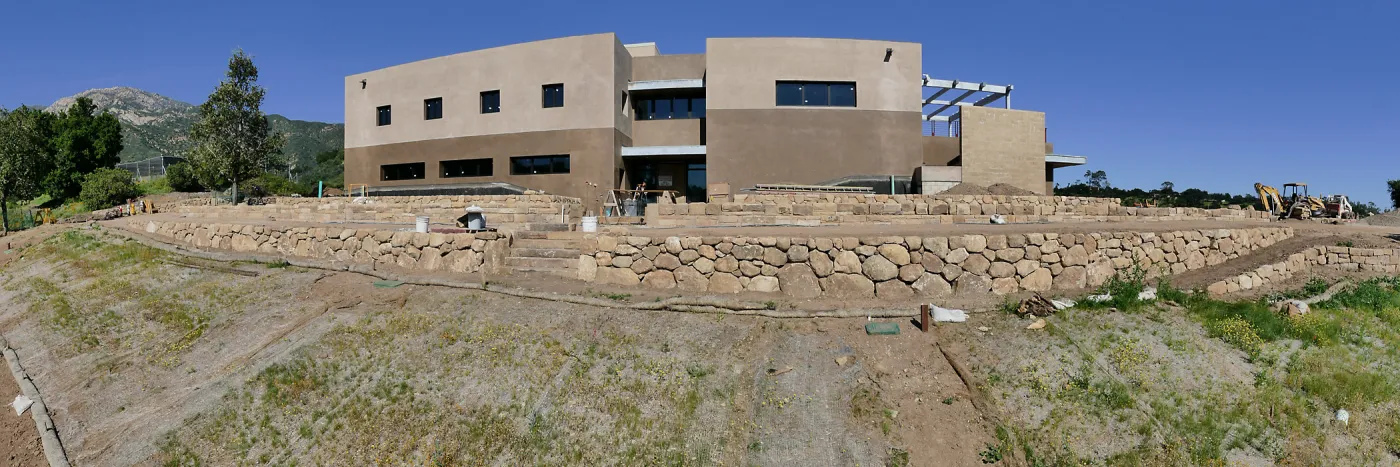 Pritzlaff Conservation Center Construction, panorama of west face