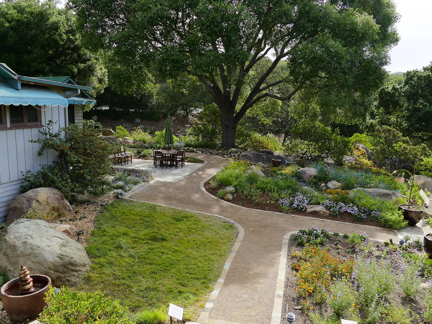 Home Demonstration Garden Renovation, view 29, looking east from deck