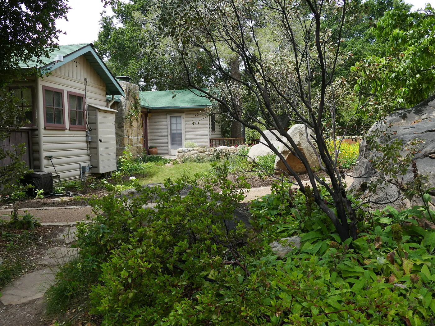 Home Demonstration Garden Renovation, view 8, north of Cottage, looking west