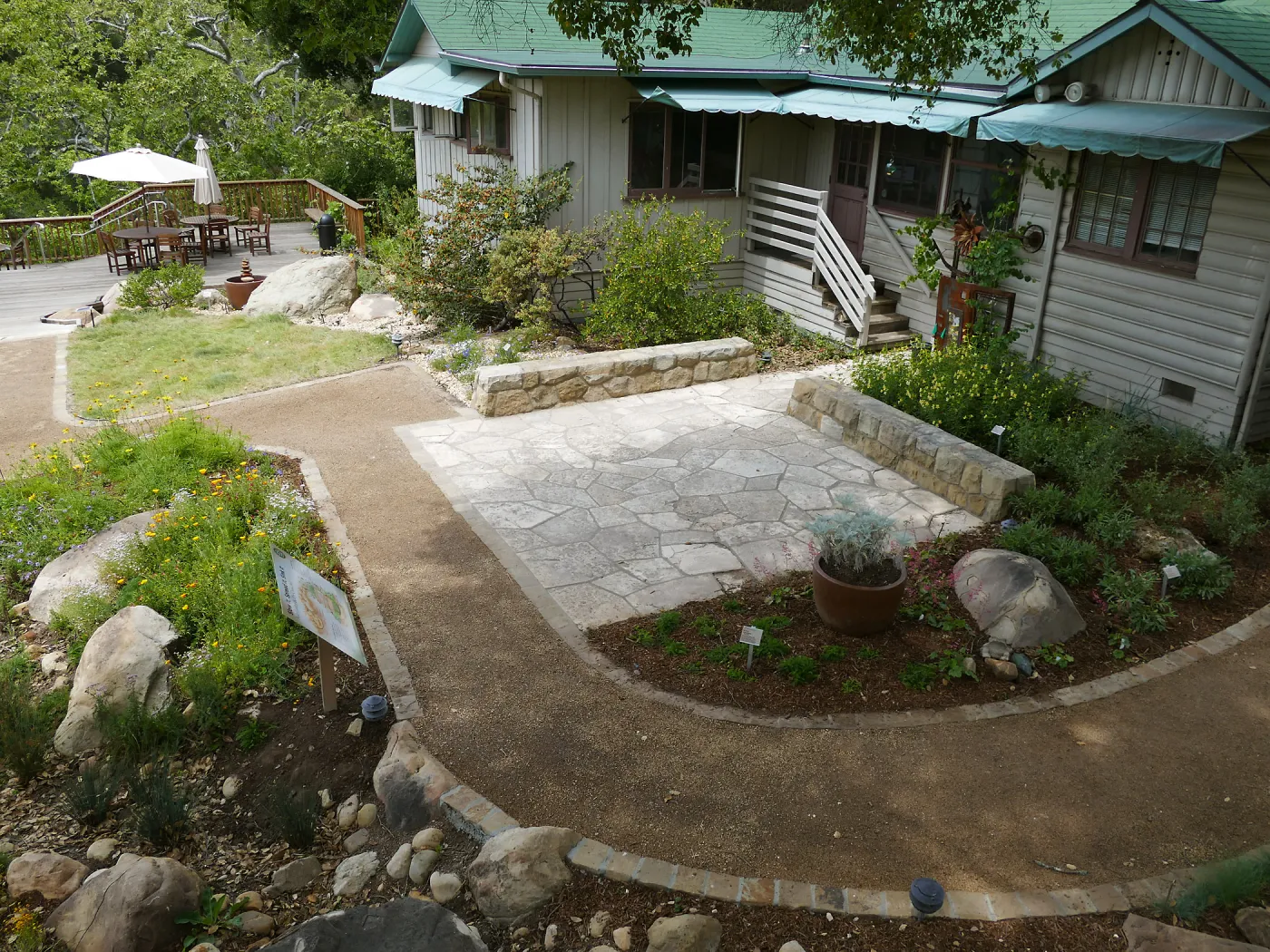 Home Demonstration Garden Renovation, view 16, looking towards southeast corner of Cottage