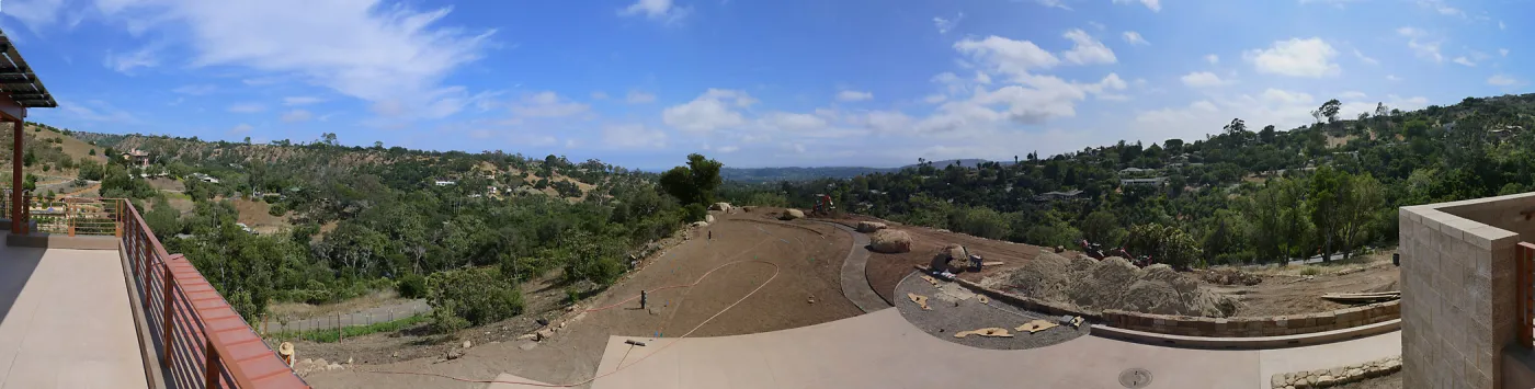 Island View Garden Installation, panorama from Pritzlaff Conservation Center Deck