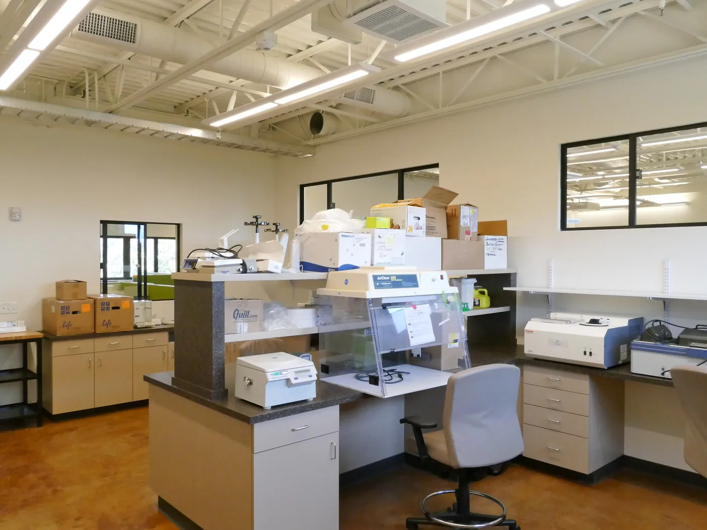 Pritzlaff Conservation Center Construction, looking southeast across wet lab area