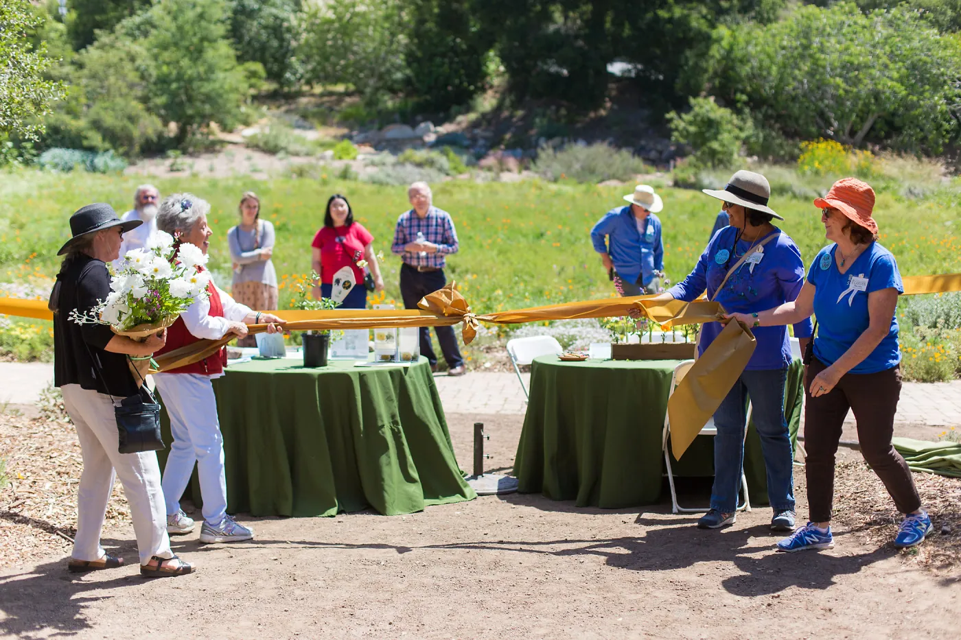 Cultivating the Wild: Native Gardens Tour and 90th Birthday Celebration, Frederique Laviopierre, Martha Osborne, Vijaya Jammalamadaka, Betsy Collins.