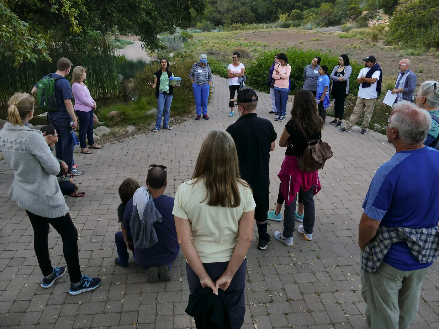Member Appreciation Month, Full Moon Hike, Cathy Castaneda talking about California frogs
