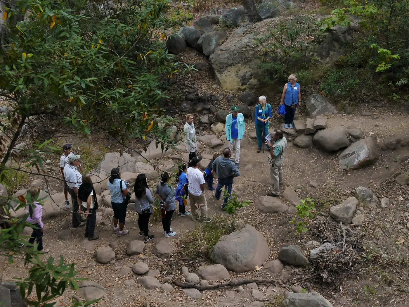 Member Appreciation Month, Full Moon Hike, hikers at lower creek crossing