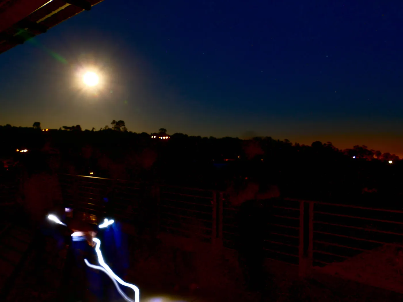 Member Appreciation Month, Full Moon Hike, hikers at Pritzlaff Conservation Center Deck
