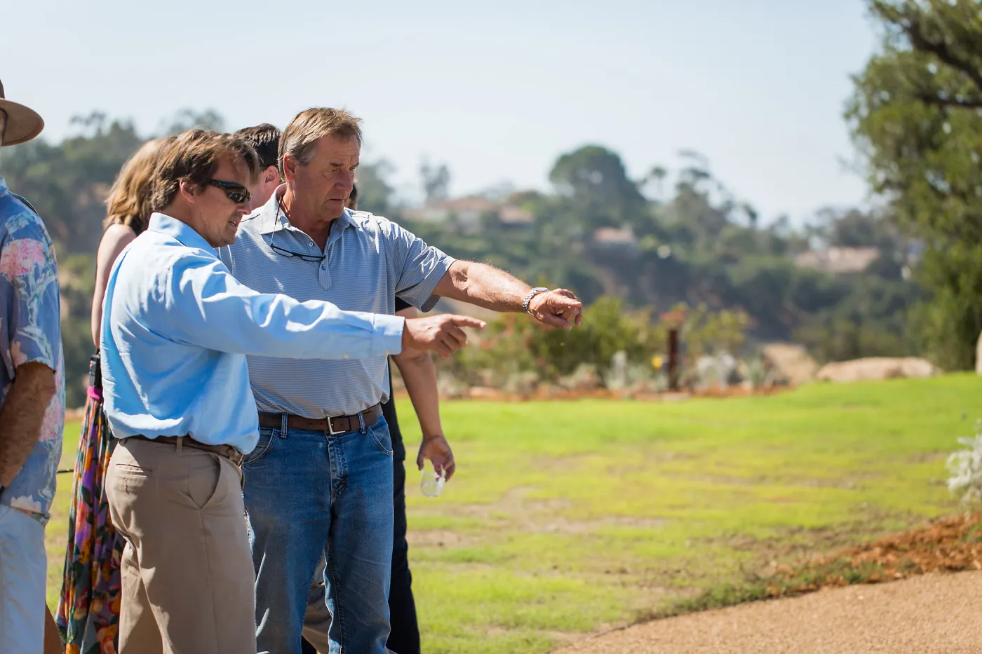 Pritzlaff Conservation Center Ribbon Cutting Celebration, guests exploring the newly planted Island View Garden
