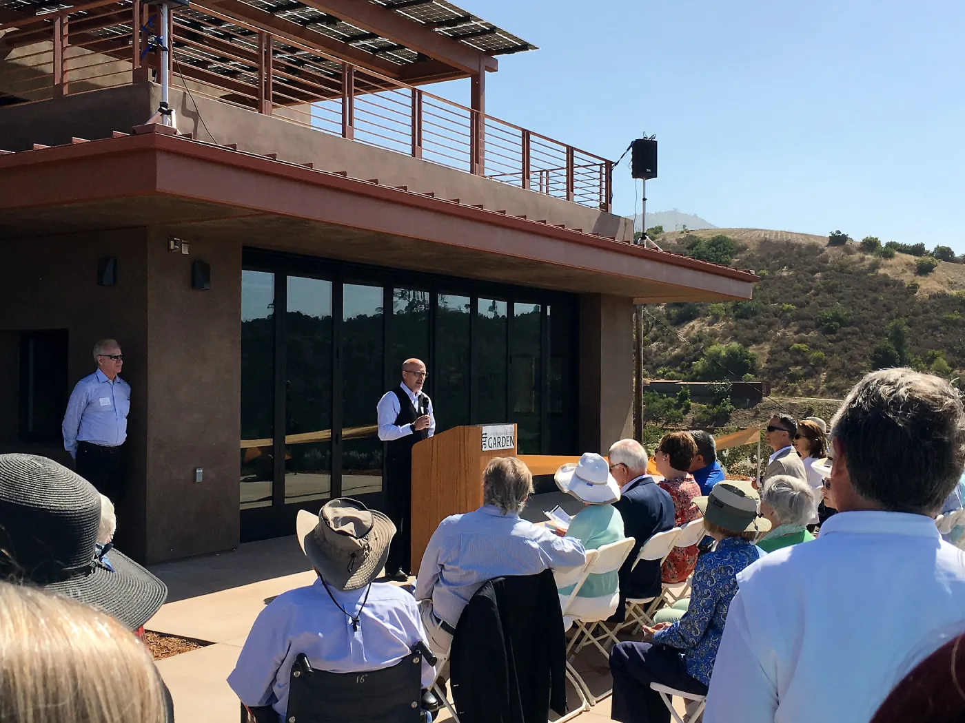 Pritzlaff Conservation Center Ribbon Cutting Celebration, Steve Windhager speaking to guests