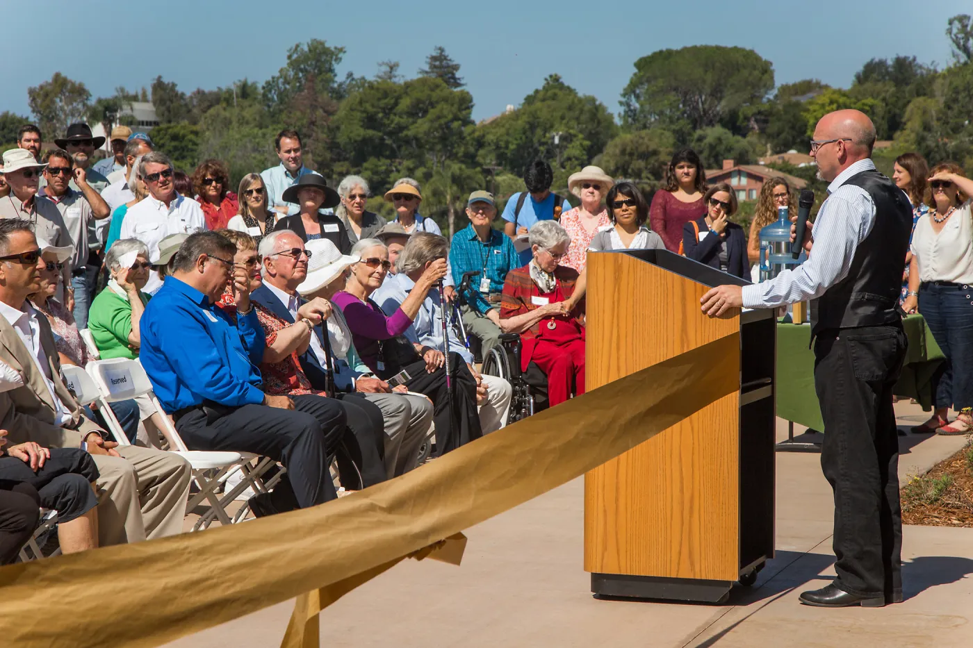 Pritzlaff Conservation Center Ribbon Cutting Celebration, Steve Windhager speaking to guests