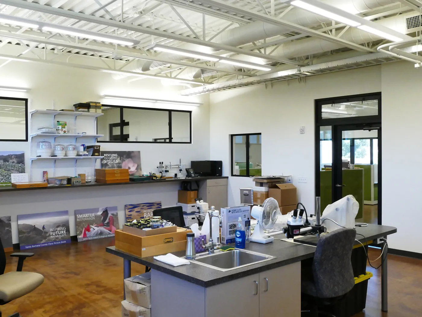 Pritzlaff Conservation Center Construction, looking northeast across dry lab area