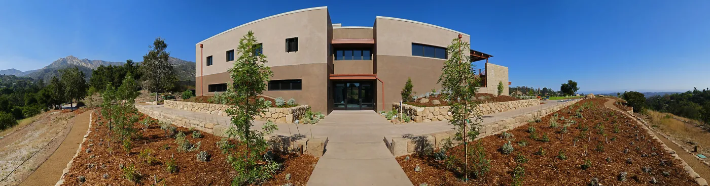 Pritzlaff Conservation Center Construction, panorama of west face