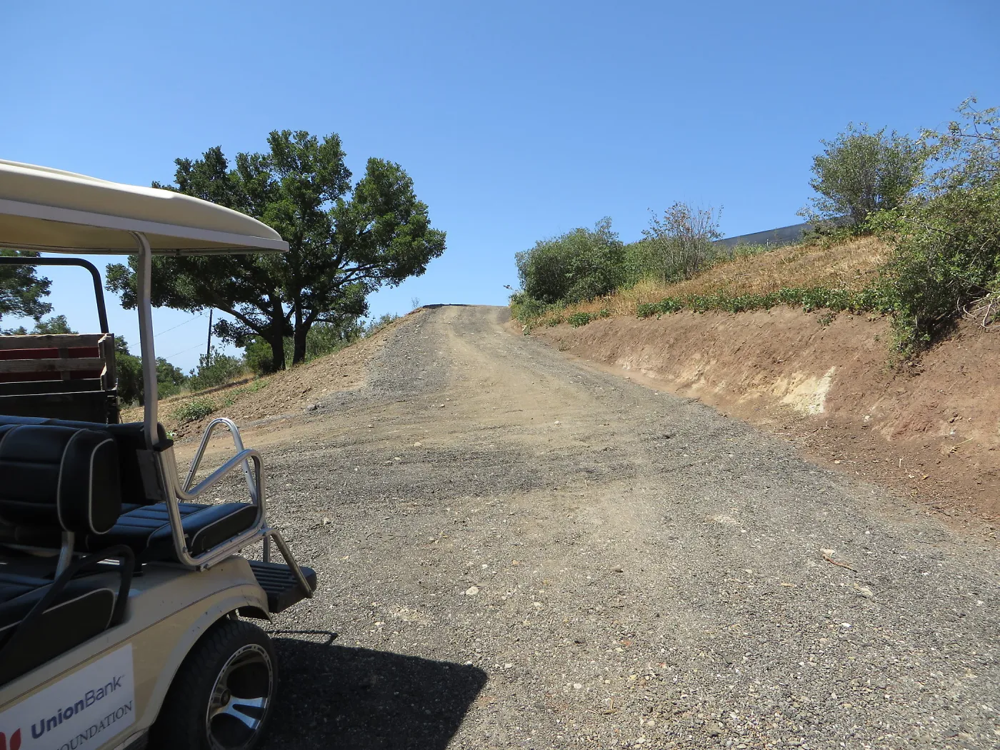 Recycled Asphalt on East slope cartpath