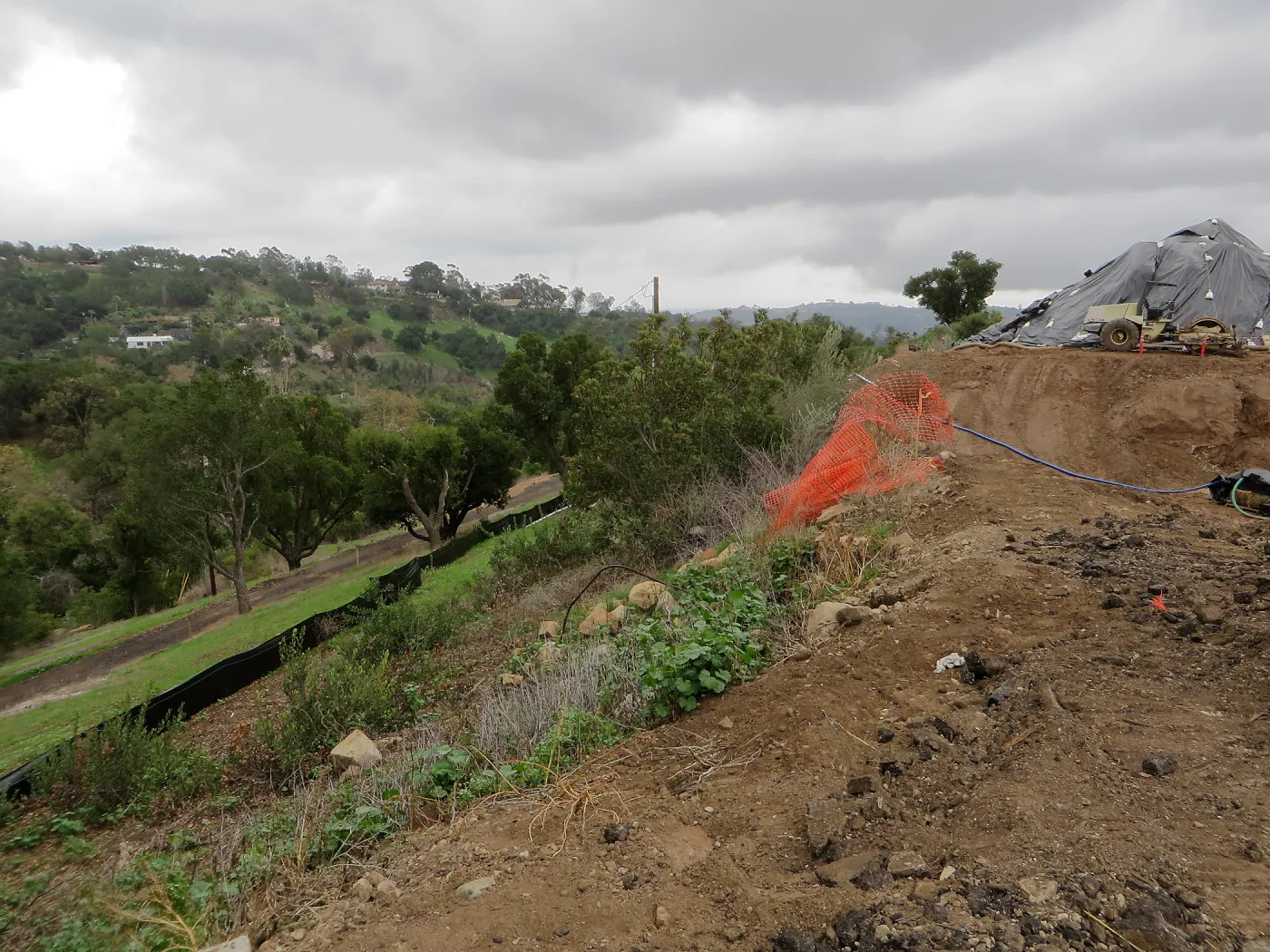slope at Pritzlaff construction site