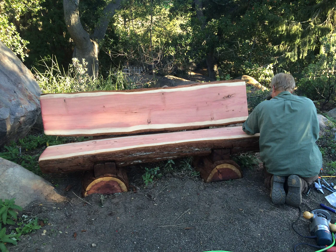 Dave Kershaw creating Jones Bench