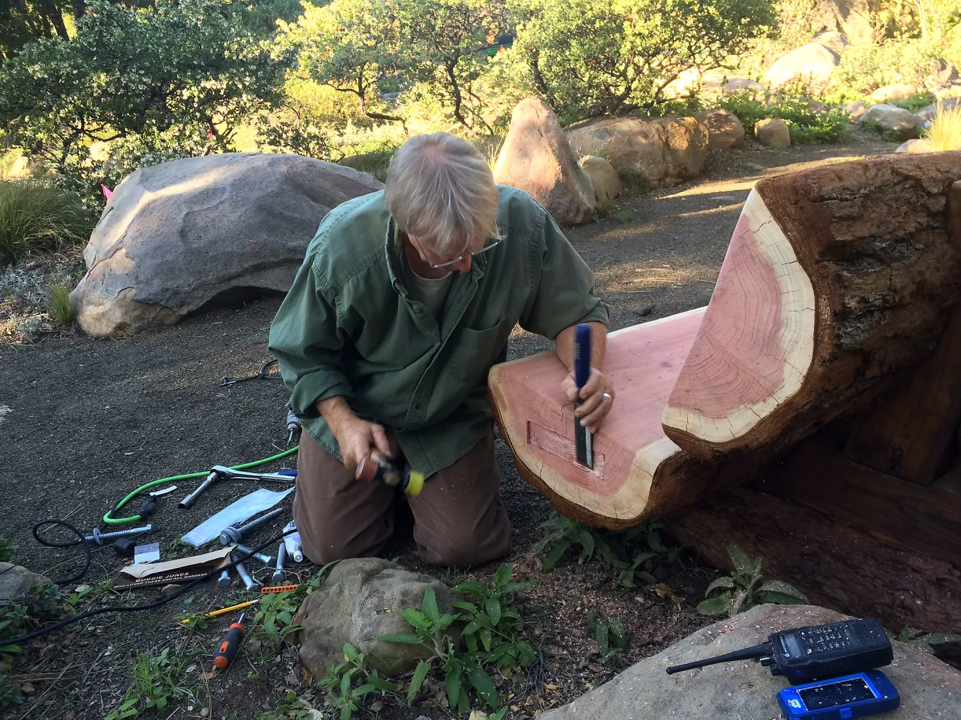 Dave Kershaw creating Jones Bench