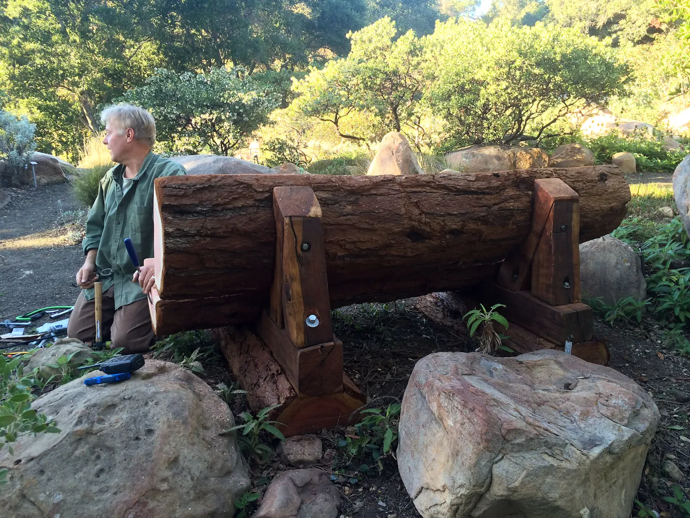 Dave Kershaw creating Jones Bench