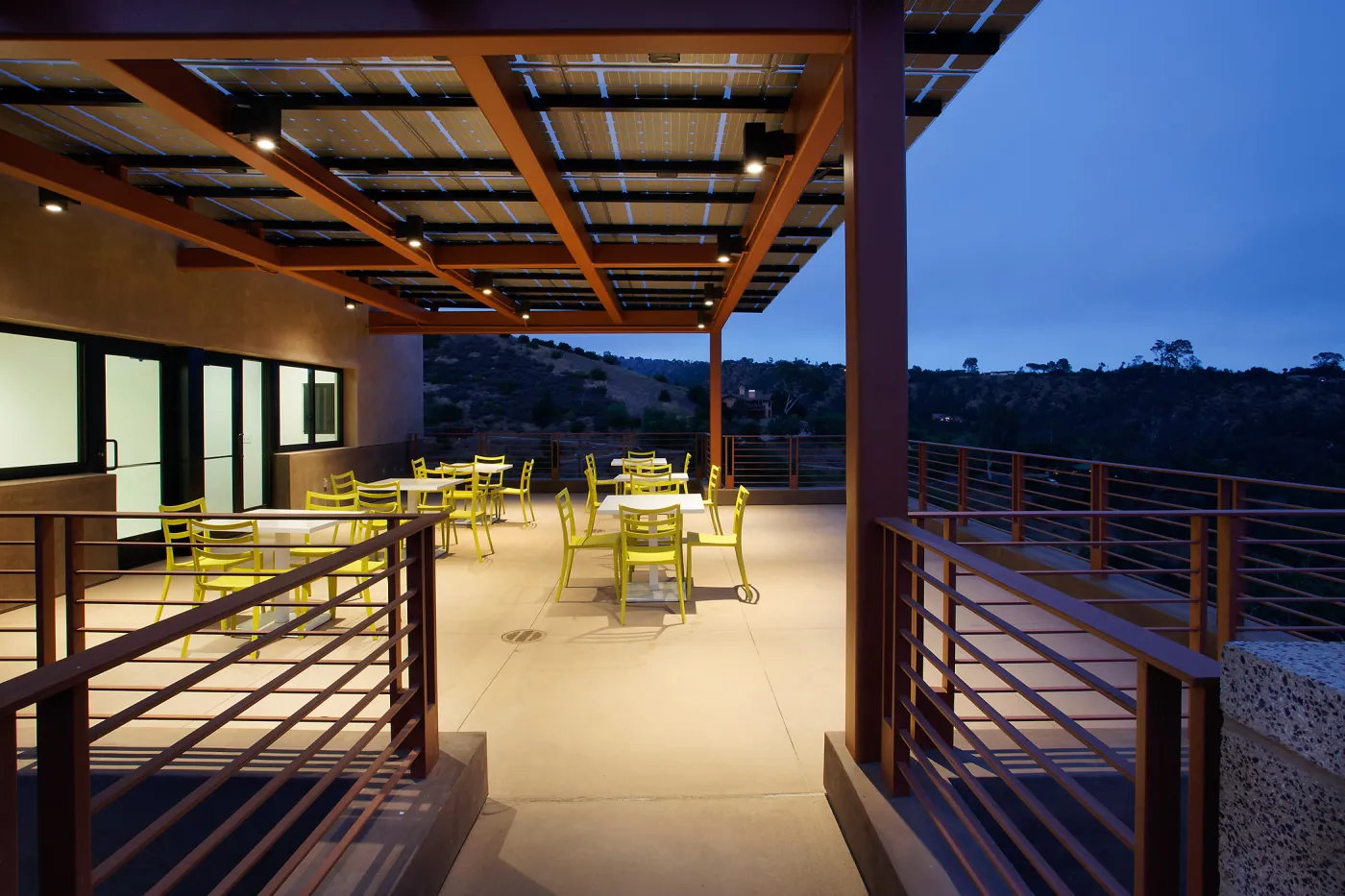 Pritzlaff Conservation Center, looking east across deck