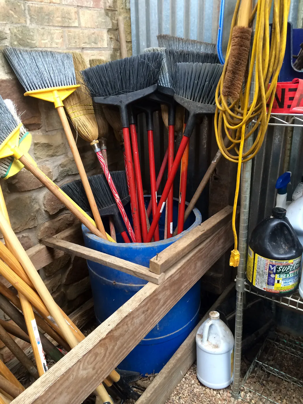 Volunteer tools at the Lady Bird Johnson Wildflower Center