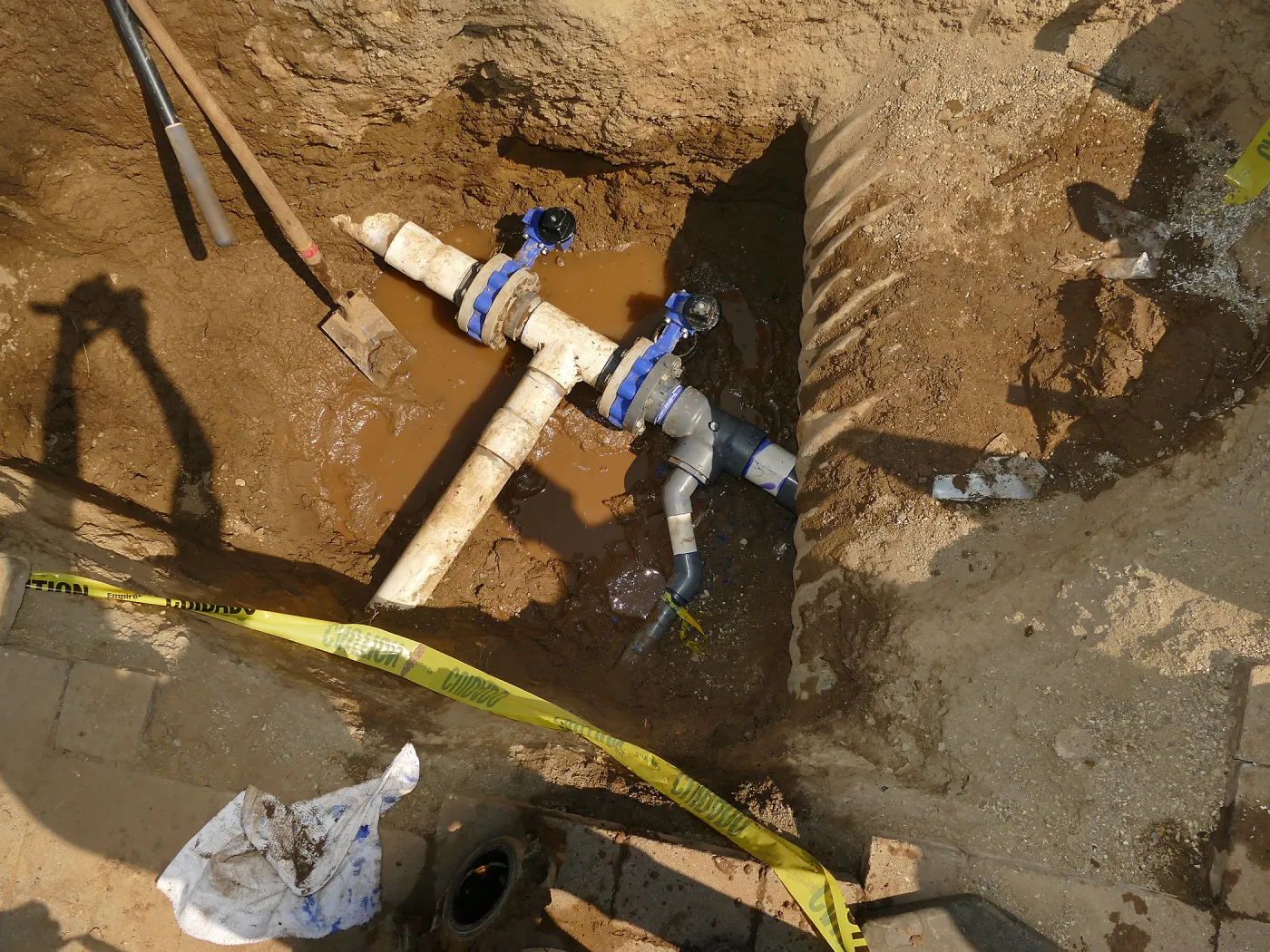 Valve replacement, 4-inch water line, just west of entry kiosk