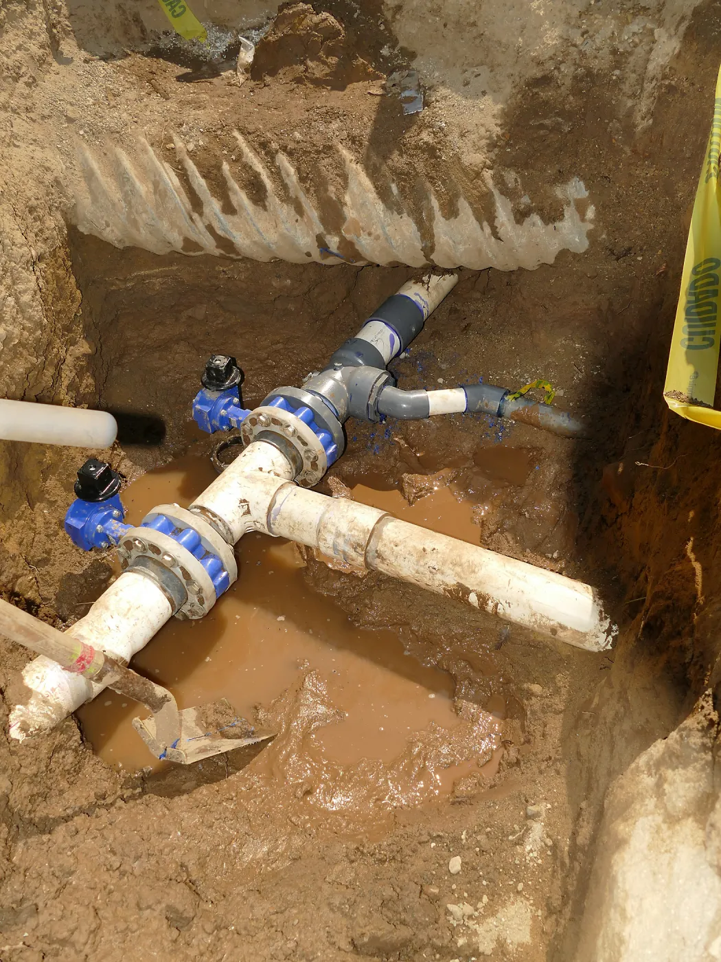 Valve replacement, 4-inch water line, just west of entry kiosk