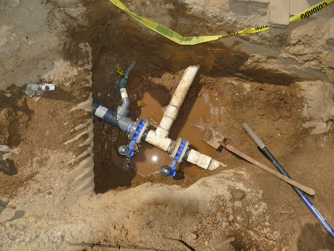 Valve replacement, 4-inch water line, just west of entry kiosk