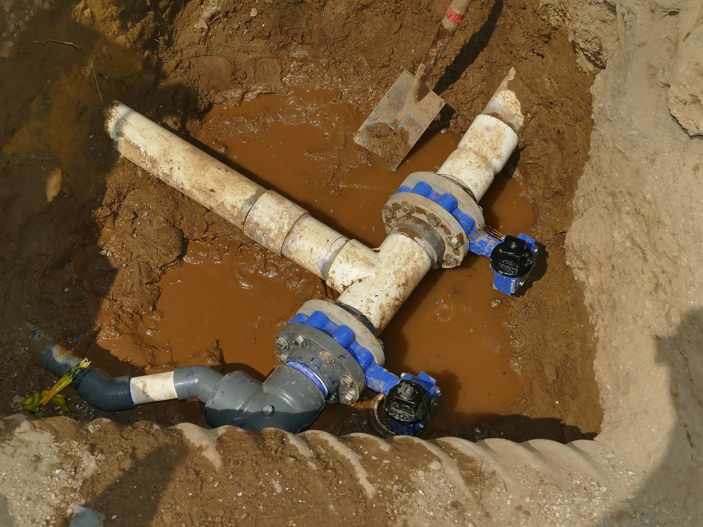 Valve replacement, 4-inch water line, just west of entry kiosk