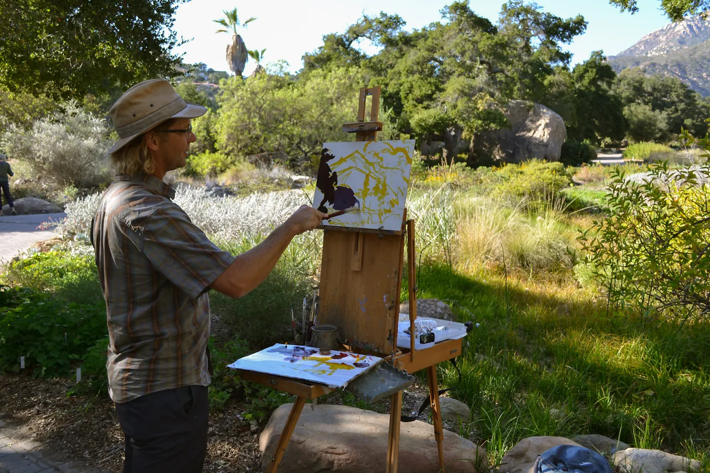2016 Fall Native Plant Sale Preview Party, plein air artist Chris Potter