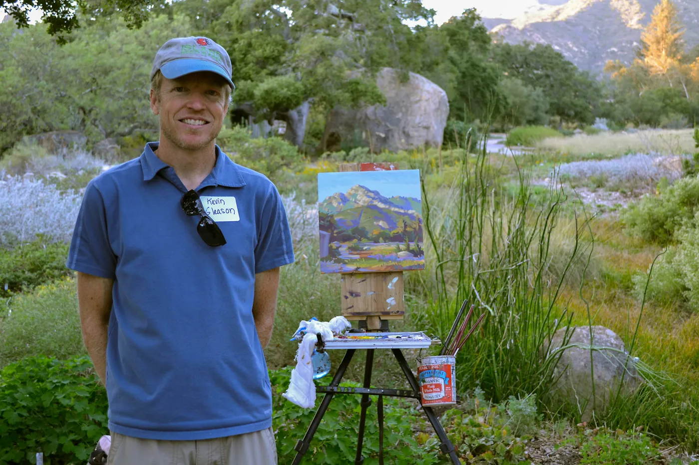 2016 Fall Native Plant Sale Preview Party, plein air artist Kevin Gleason