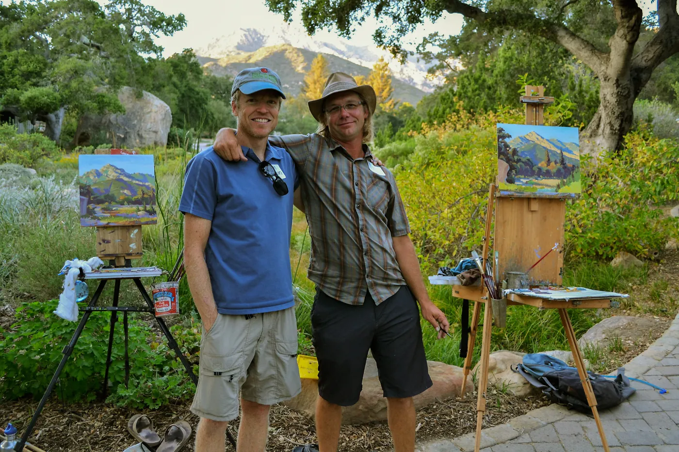 2016 Fall Native Plant Sale Preview Party, plein air artists Kevin Gleason and Chris Potter