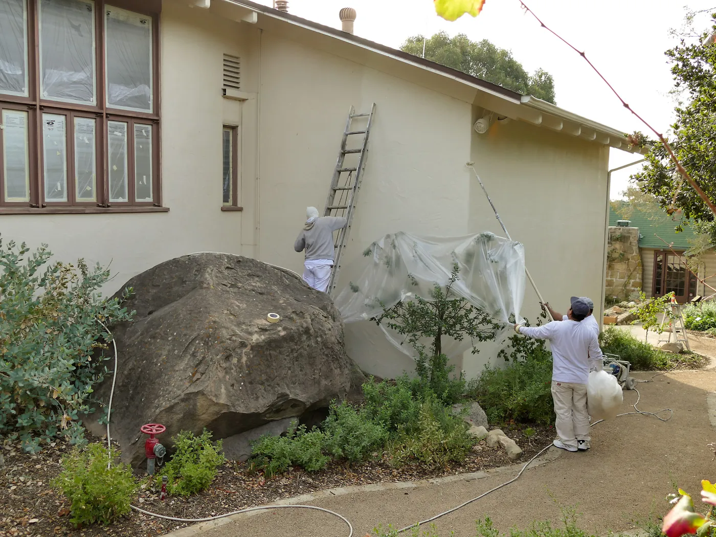 Old Herbarium, now Education Center, repainting