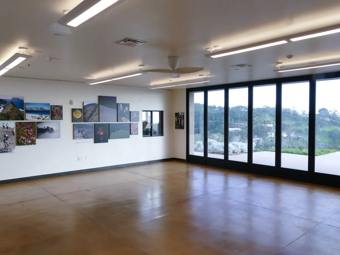 Pritzlaff Conservation Center Exhibit Room, Bob Haller Plants of California Photography Exhibit, view looking southwest