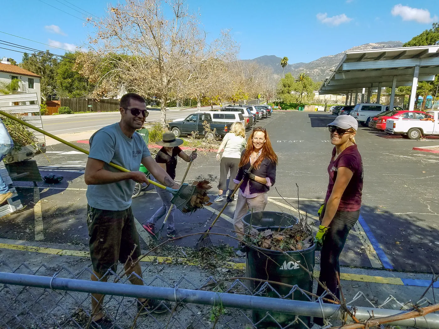 Martin Luther King Day of Service, SBBG staff working at Monte Vista School