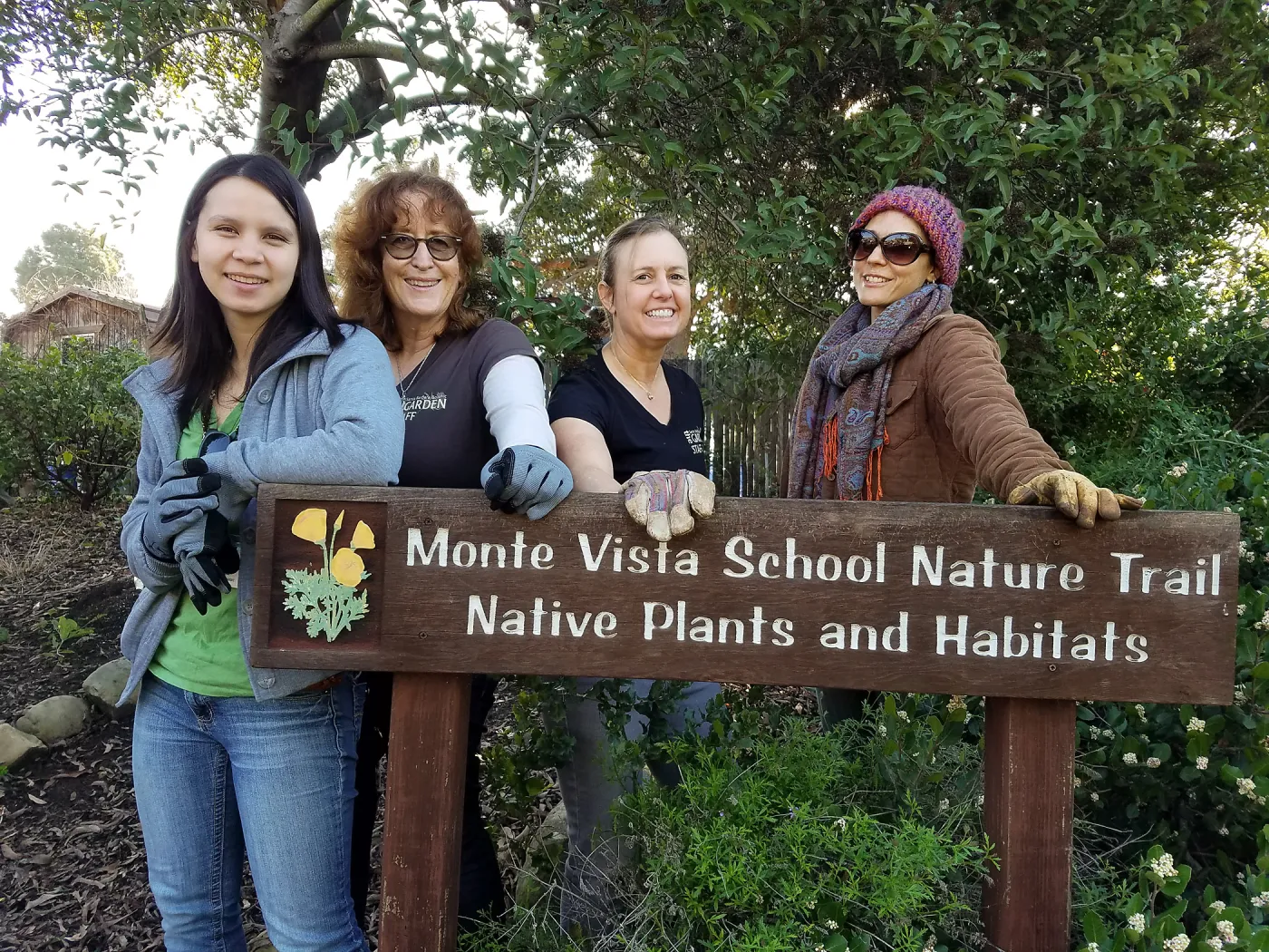 Martin Luther King Day of Service, SBBG staff working at Monte Vista School