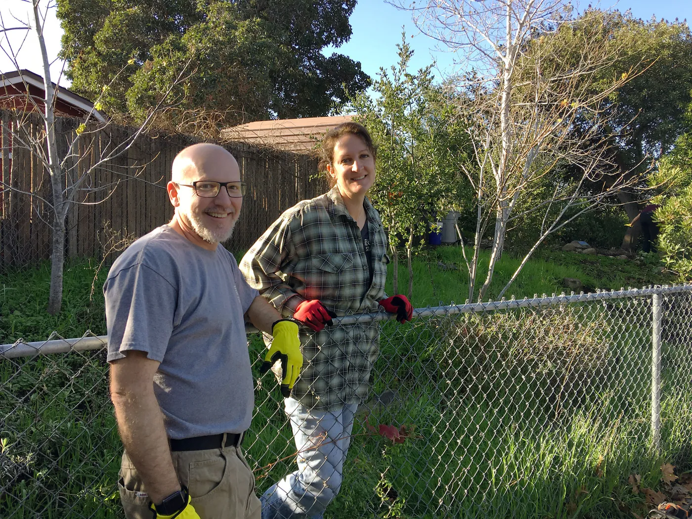 Martin Luther King Day of Service, SBBG staff working at Monte Vista School