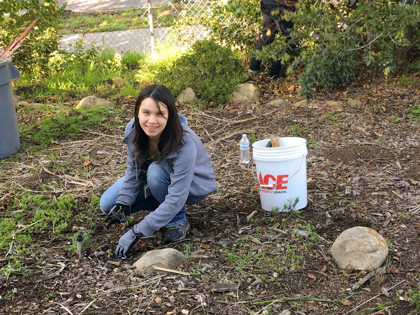 Martin Luther King Day of Service, SBBG staff working at Monte Vista School