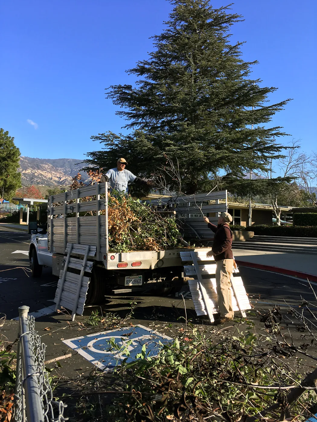 Martin Luther King Day of Service, SBBG staff working at Monte Vista School