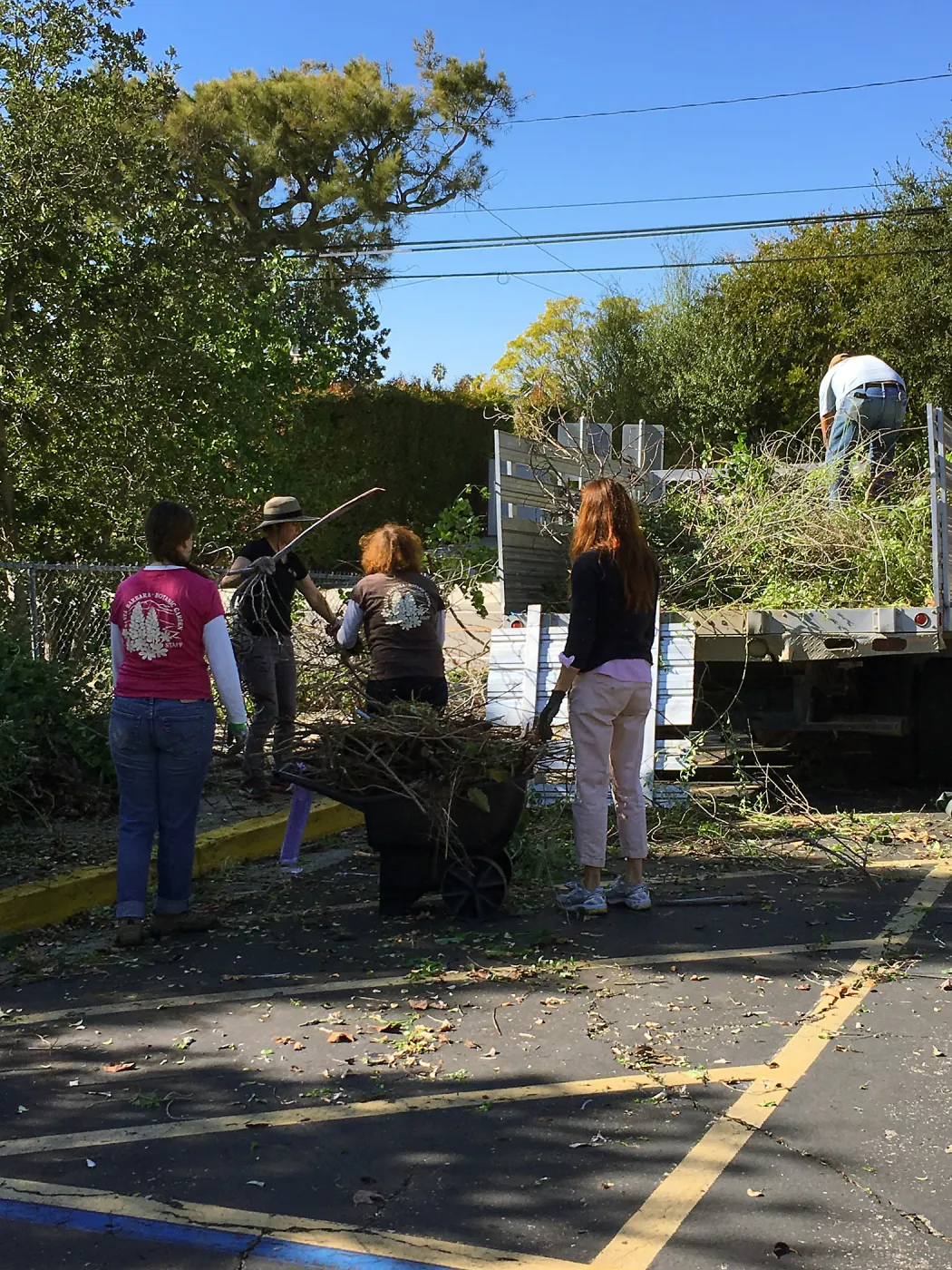 Martin Luther King Day of Service, SBBG staff working at Monte Vista School