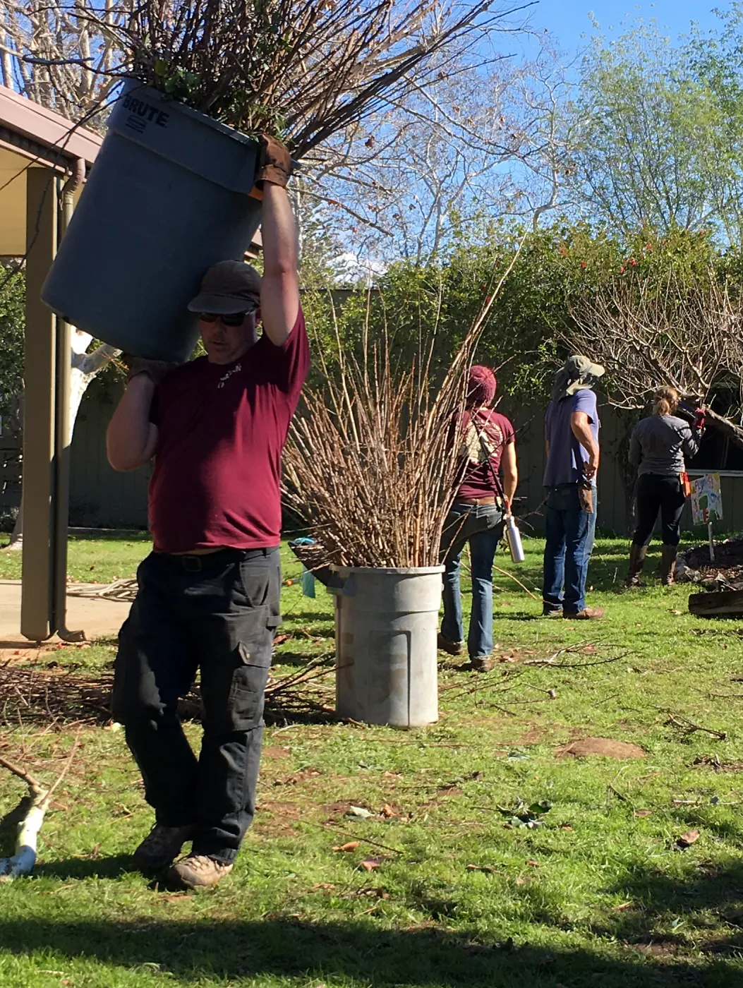 Martin Luther King Day of Service, SBBG staff working at Monte Vista School