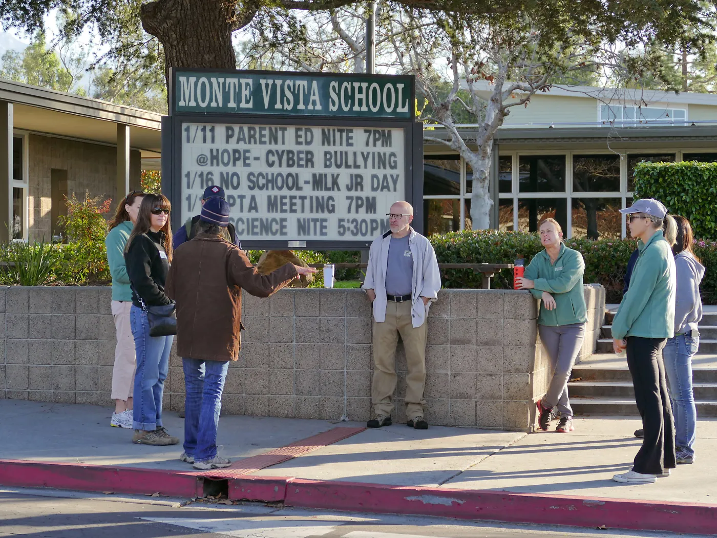 Martin Luther King Day of Service, SBBG staff working at Monte Vista School