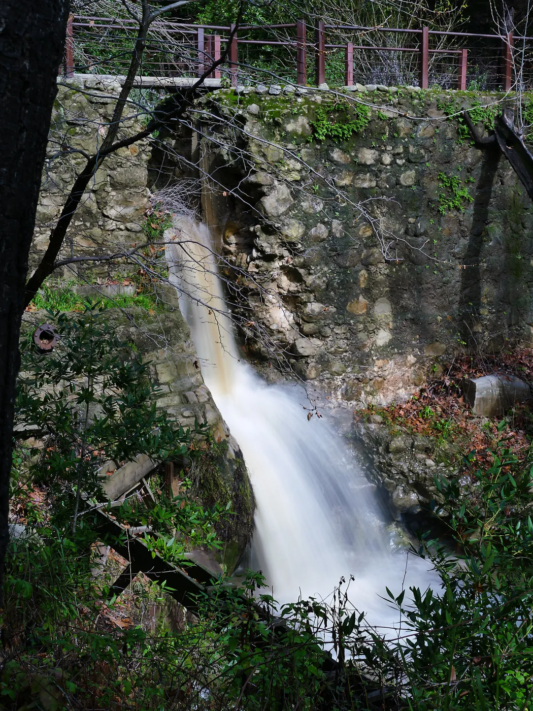 Mission Dam waterfall