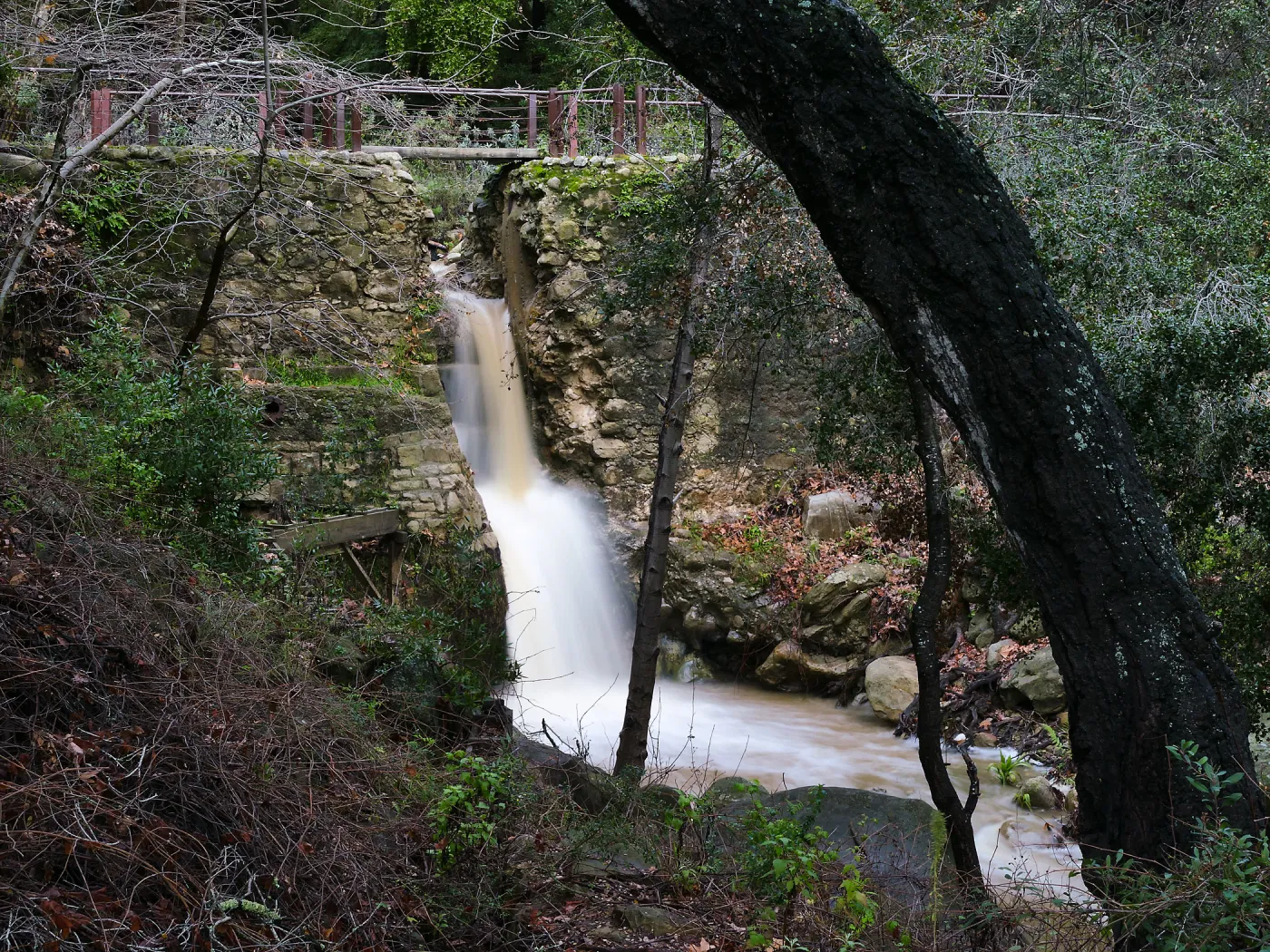 Mission Dam waterfall