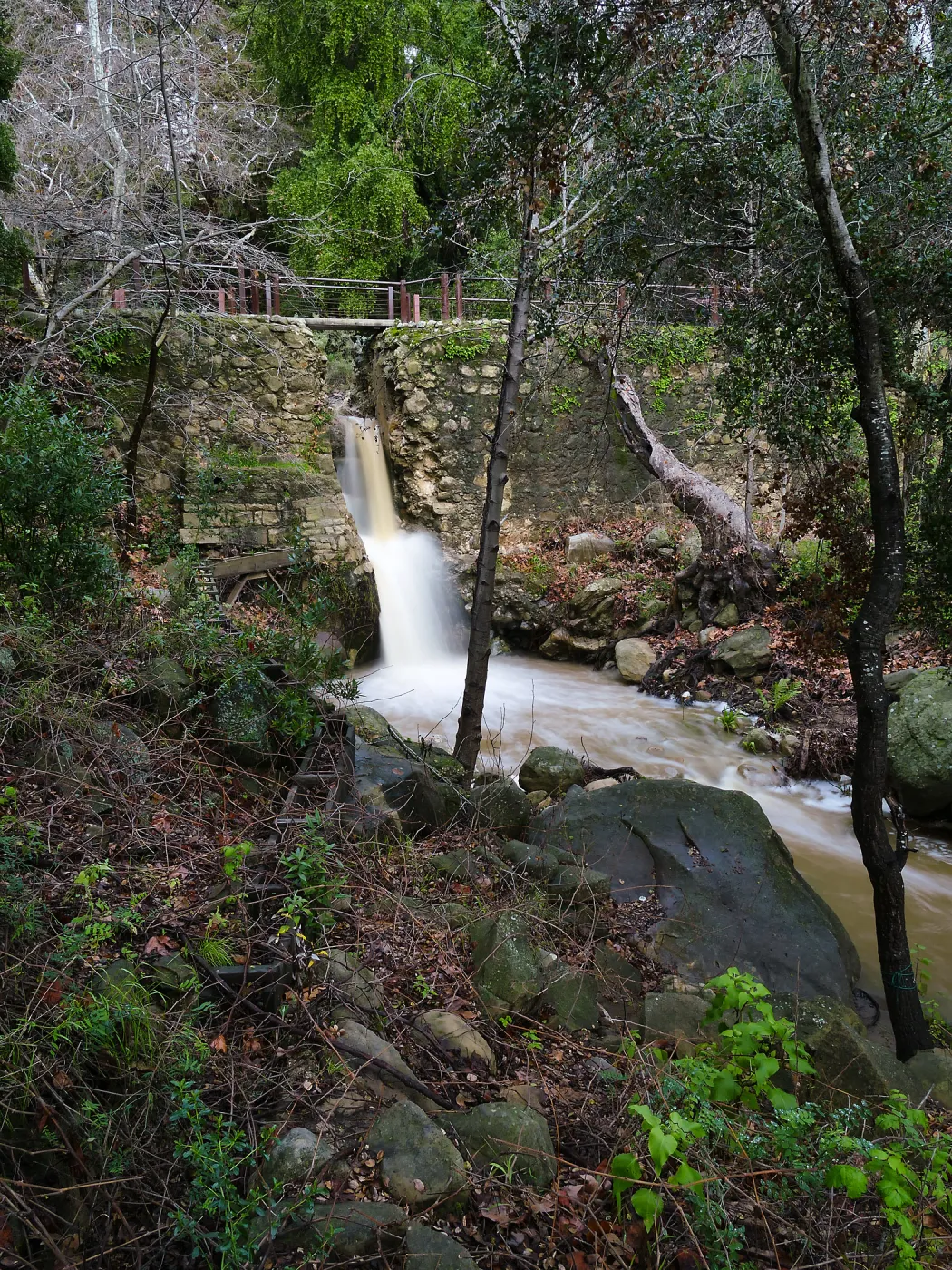 Mission Dam waterfall