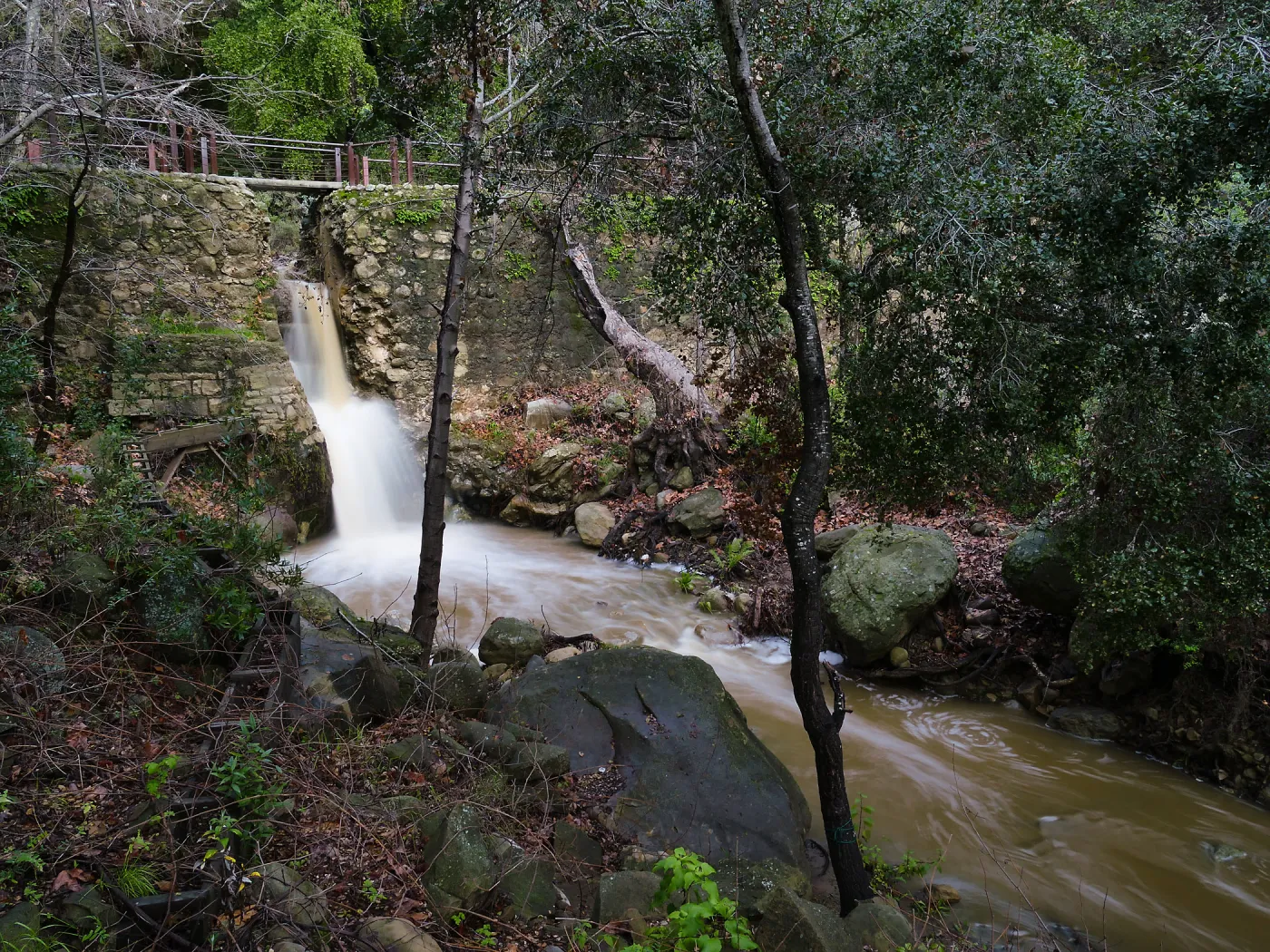 Mission Dam waterfall