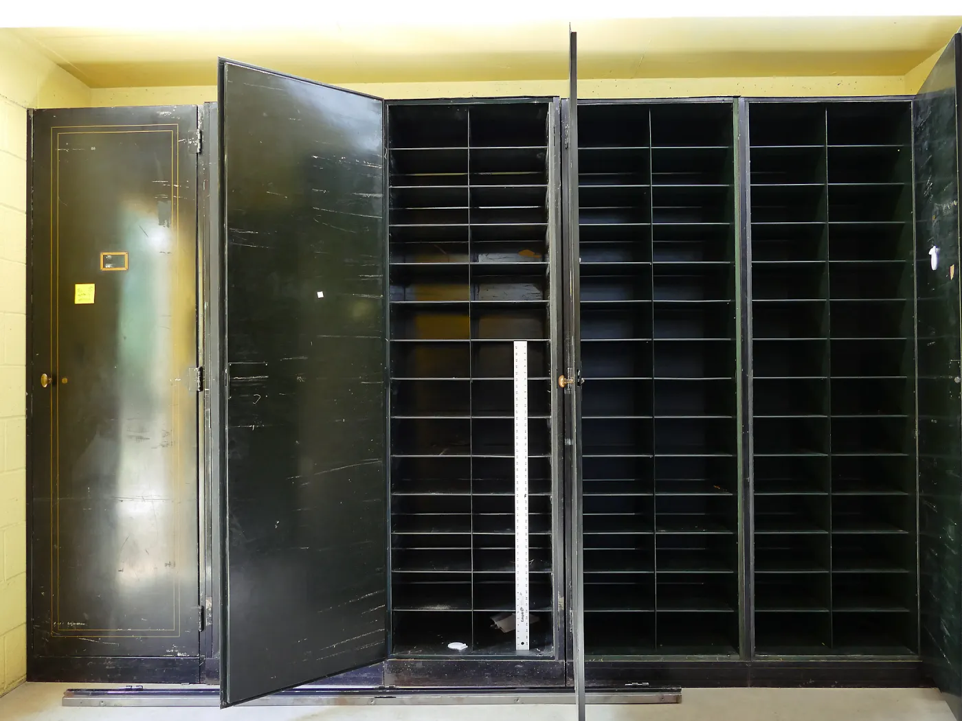 Old herbarium cabinets after collection was moved to the Pritzlaff Conservation Center
