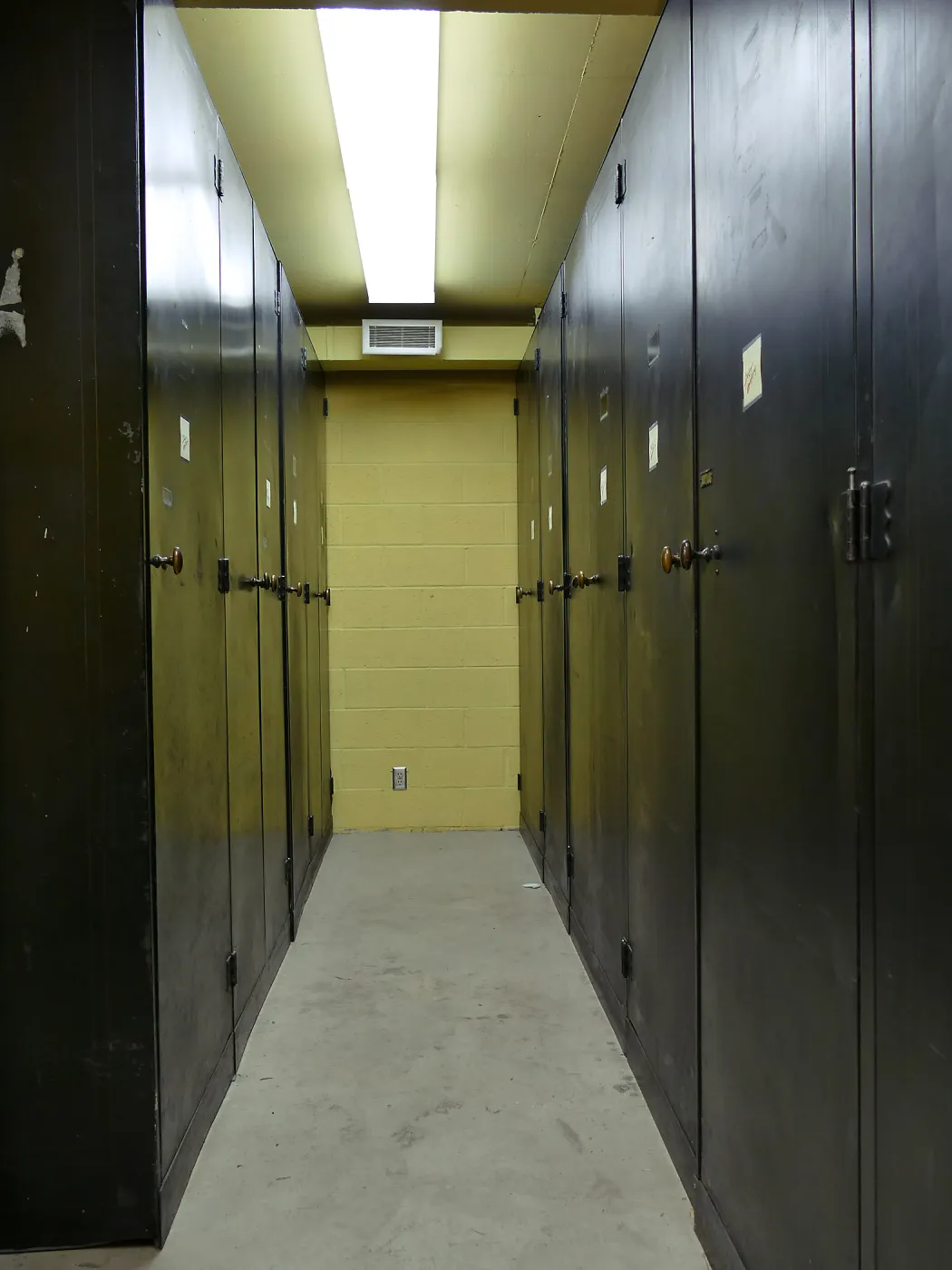 Old herbarium cabinets after collection was moved to the Pritzlaff Conservation Center
