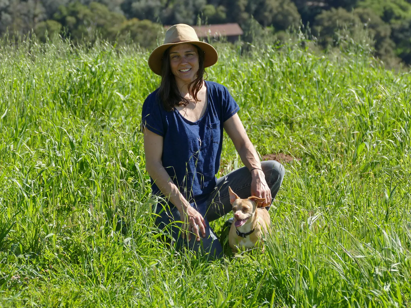 Betsy Lape and Ginger on Cavalli Ridge
